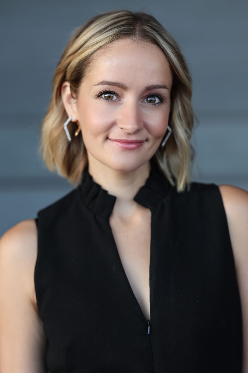 Woman in black dress